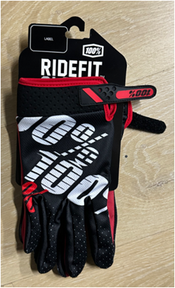 Мотоперчатки 100% Черный/Красный Размер XL