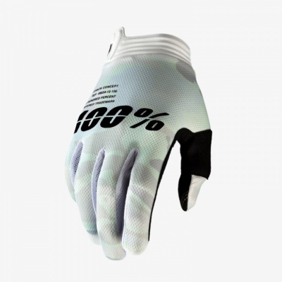 Мотоперчатки 100% ITrack Glove White/Steel Grey M (10015-252-11)