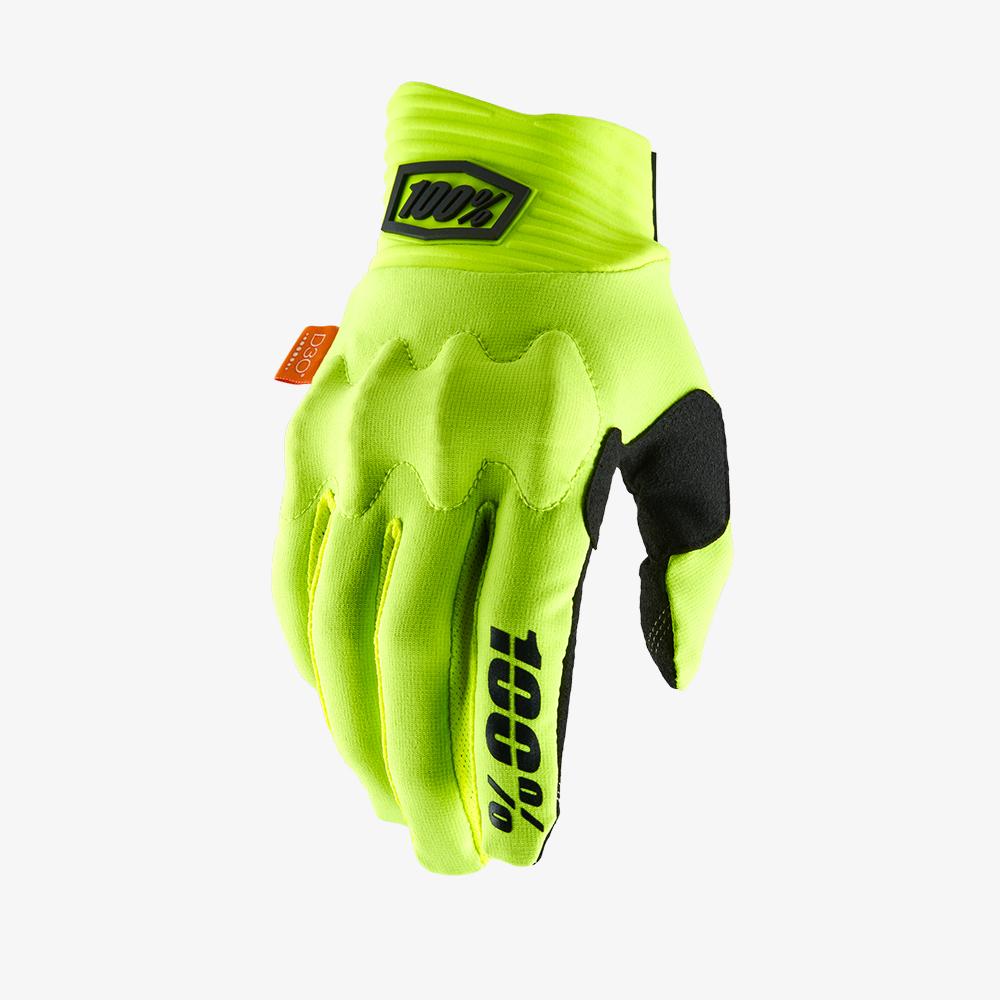 Мотоперчатки 100% Cognito D3O Glove (Fluo Yellow/Black, M, 2021 (10013-014-11))