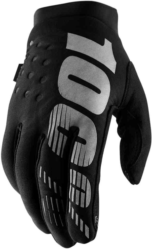 Мотоперчатки подростковые 100% Brisker Youth Glove Black/Grey, L, 2020 (10016-057-06)