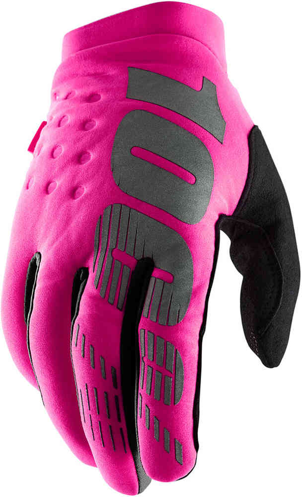 Мотоперчатки женские 100% Brisker Womens Glove Neon Pink/Black XL (11016-263-11)