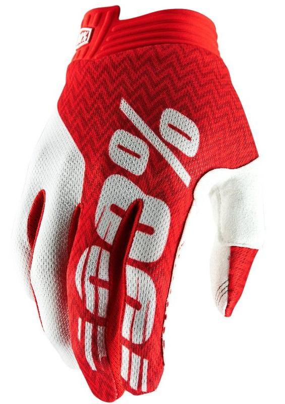 Мотоперчатки 100% ITrack Glove Red/White L (10015-020-12)