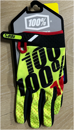 Мотоперчатки 100% Салатовый/Черный Размер L