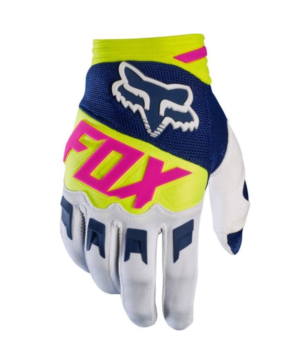 Перчатки Fox Dirtpow yellow/blue/white M