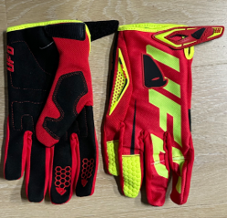 Мотоперчатки UFO Красный/Салатовый Размер S