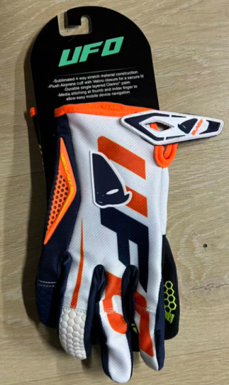 Мотоперчатки UFO Белый/Оранжевый Размер S
