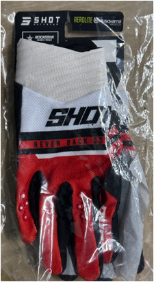 Мотоперчатки Shot Lite Белый/Красный Размер L (2)