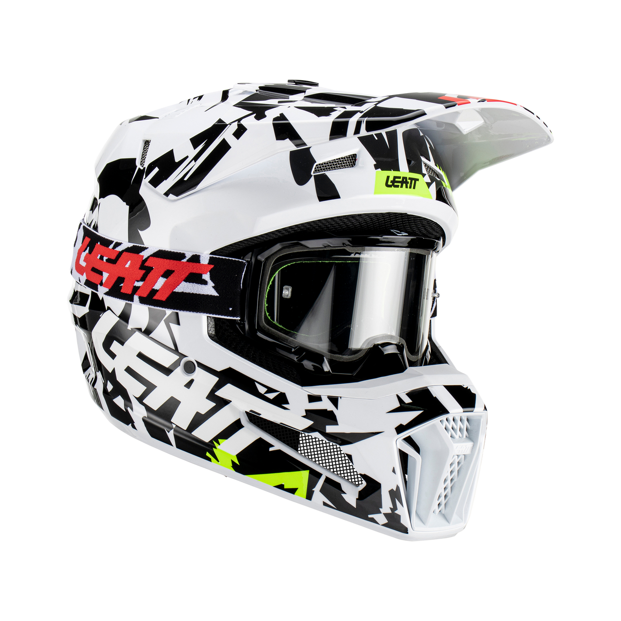 Мотошлем Leatt Moto 3.5 Helmet Kit (Zebra, L, 2023 (1023011203))