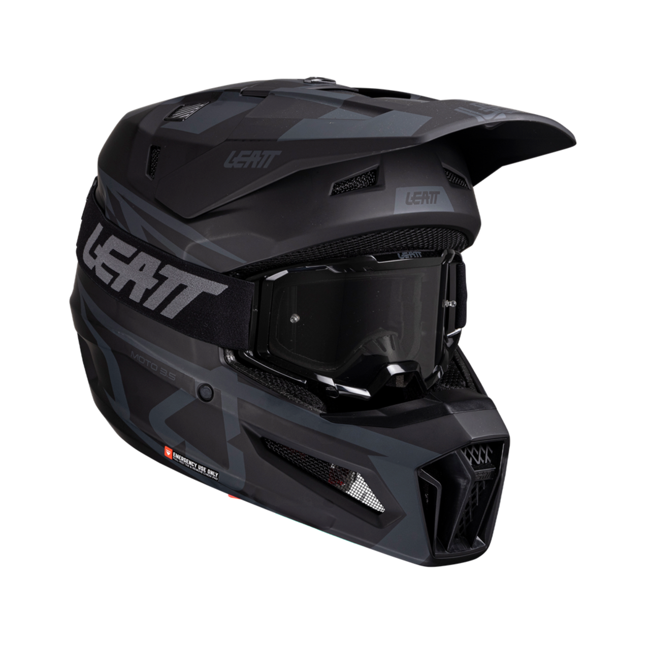 Мотошлем Leatt Moto 3.5 Helmet Kit (Stealth, L, 2025 (1025100503))