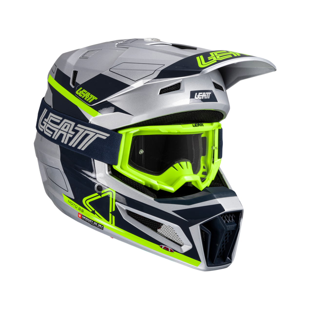 Мотошлем Leatt Moto 3.5 Helmet Kit (Steel, M, 2025 (1025100522))