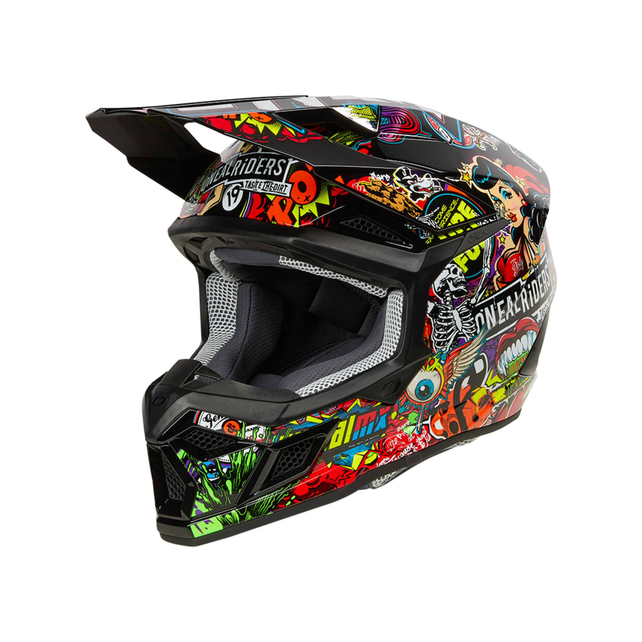 Шлем кроссовый O'NEAL 3Series Crank V.24 (красный/зеленый,XXL)
