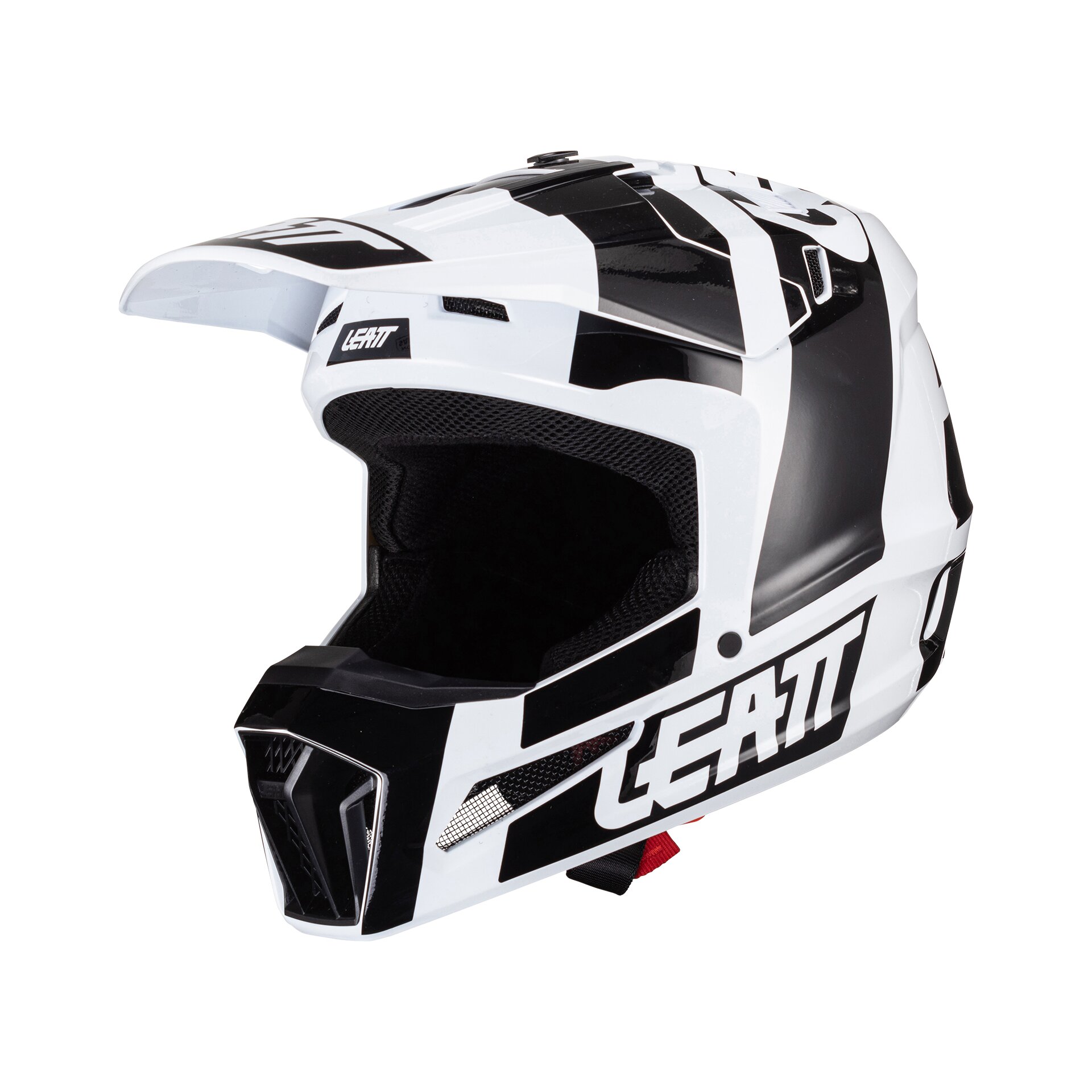 Мотошлем подростковый Leatt Moto 3.5 Junior Helmet (Black/White, L, 2024 (1024060601))