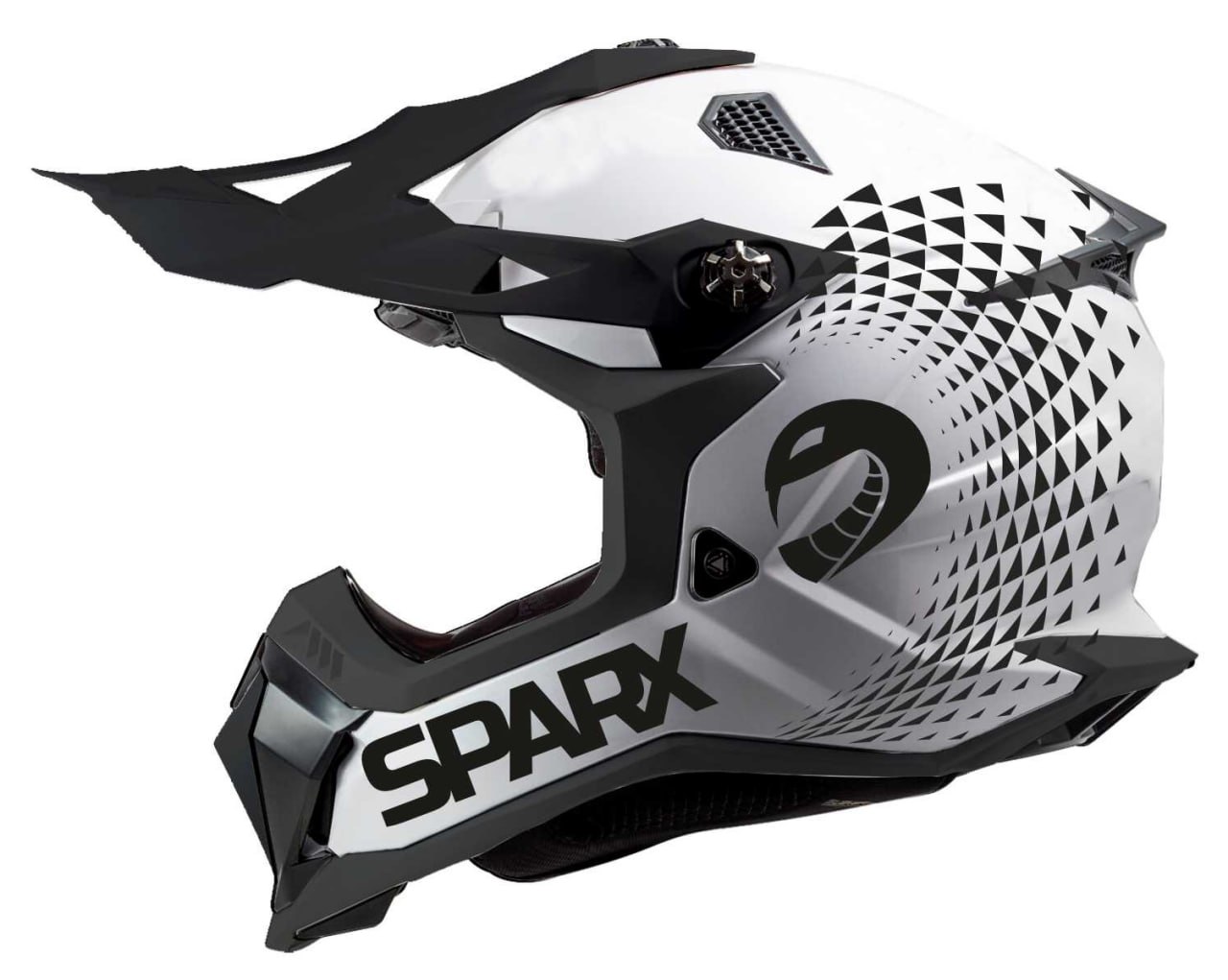 Шлем эндуро SPARX Raptor (JH-601) (бело-черный, L)