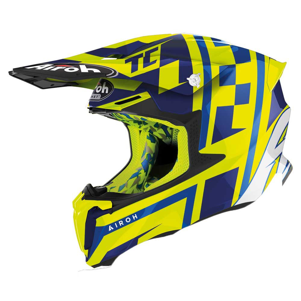 Мотошлем AIROH TWIST 2.0 TC21 YELLOW GLOSS (YELLOW GLOSS Кросс-Эндуро термопластик M)