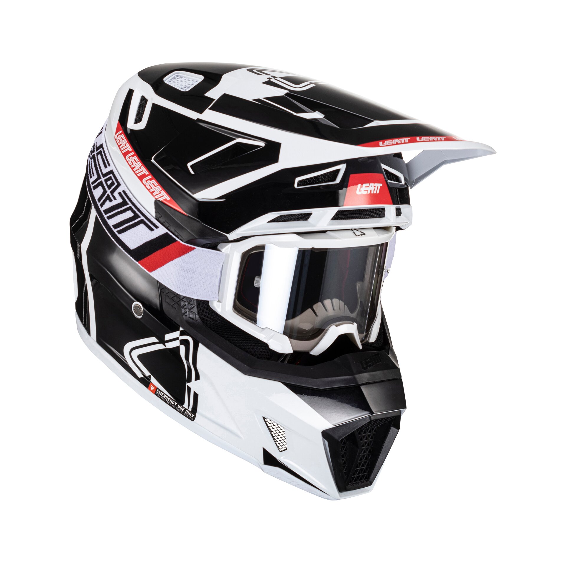 Мотошлем Leatt Moto 7.5 Helmet Kit (Black/White, M, 2024 (1024060242))