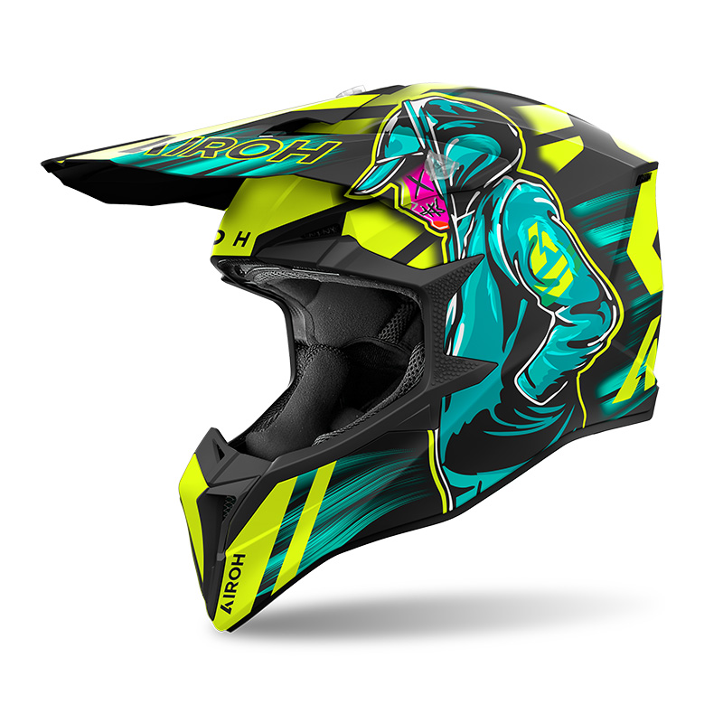 Мотошлем AIROH WRAAAP CYBER YELLOW MATT S