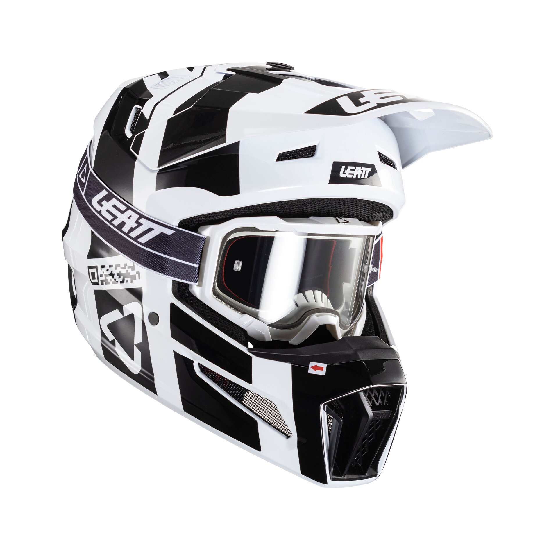 Мотошлем Leatt Moto 3.5 Helmet Kit (Black/White, L, 2024 (1024060383))