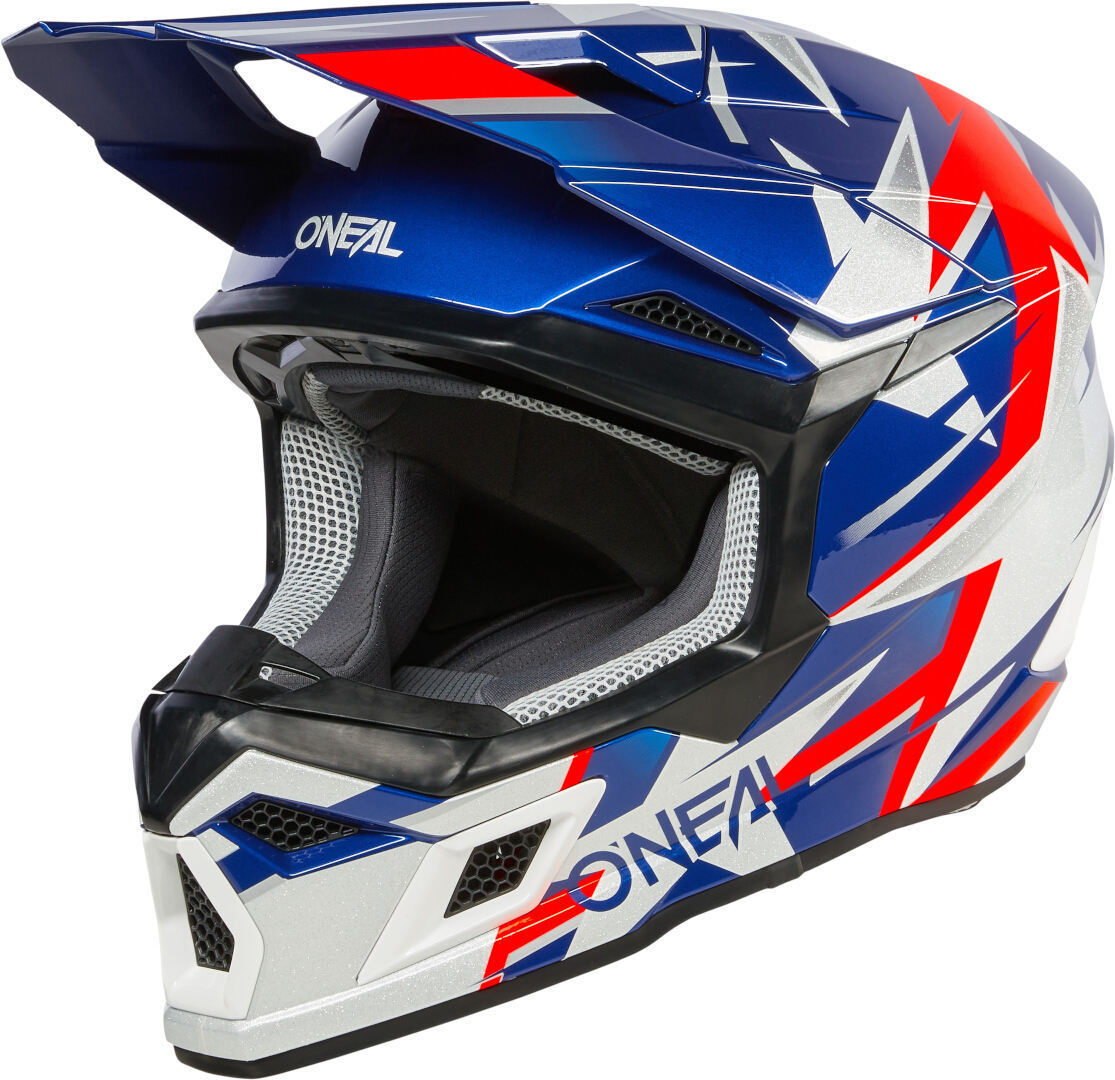 Шлем кроссовый O'NEAL 3Series Ride V.25, синий/белый, L