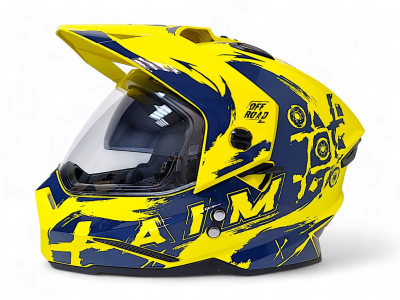 Шлем детский AiM JK802Y Yellow/Blue, Y/L