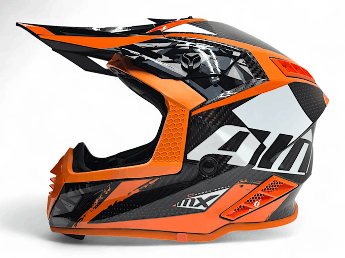 Шлем AiM RH855 Carbon TERRAIN Black/Orange, XL