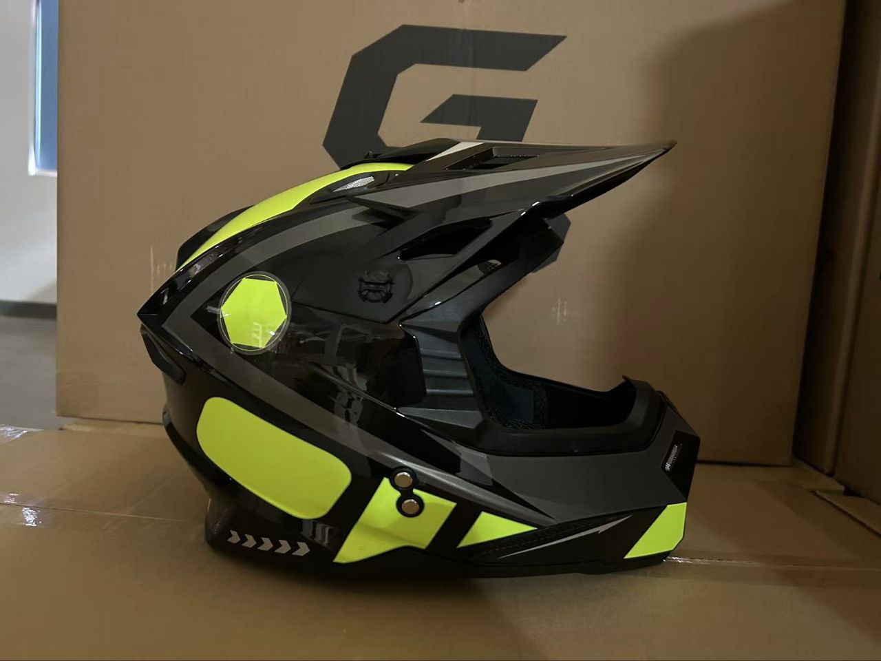Мотошлем GRID VOLT Black/Yellow Размер S