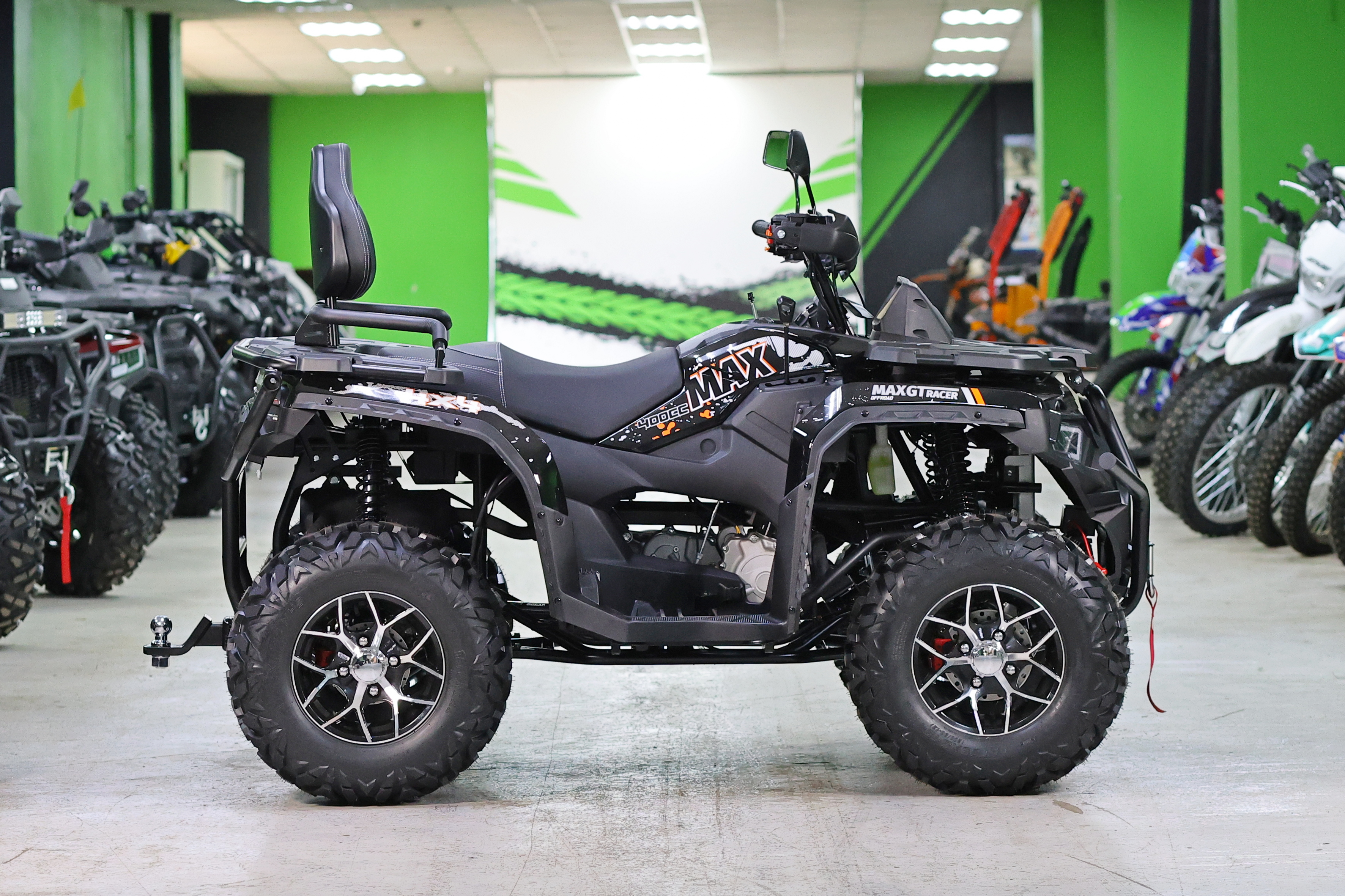 Квадроцикл взрослый двухместный GT-RACER MAX 400 4x4 EFI (черный)