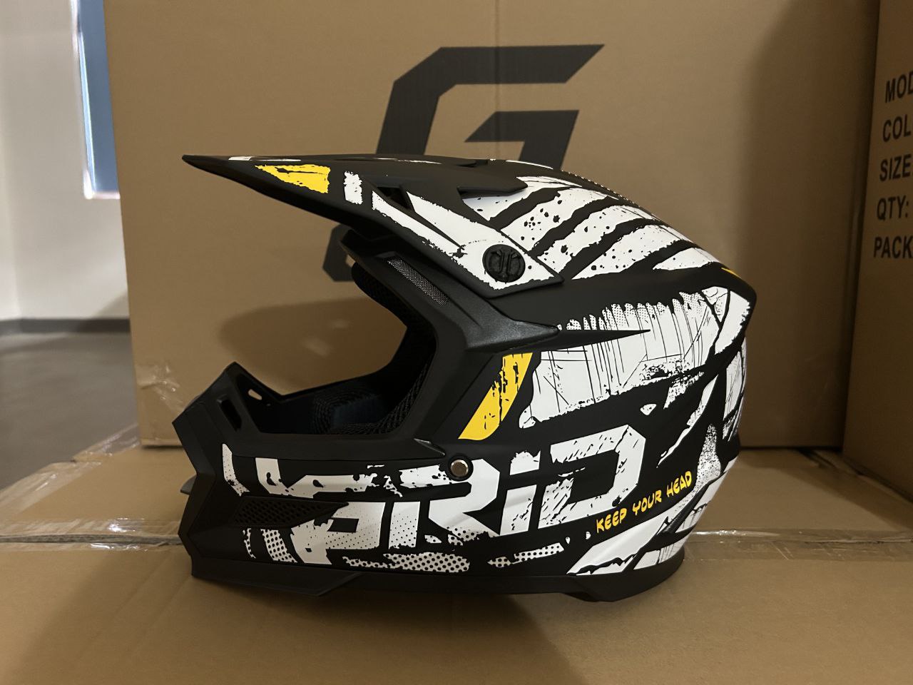 Мотошлем GRID RIVAL Black/Orange Размер XXL