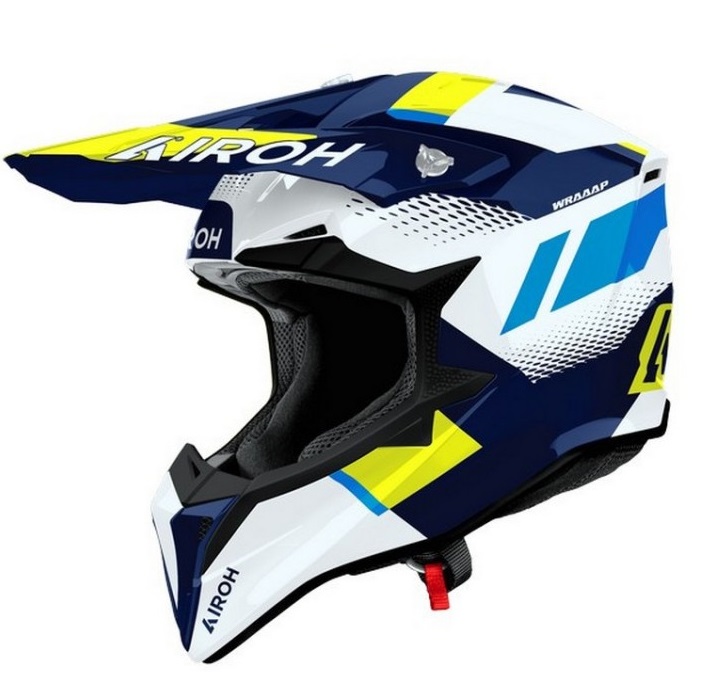 Шлем Airoh WRAAAP VISION Yellow/Blue Gloss, M
